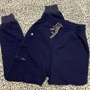FIGS navy blue jogger scrub pants